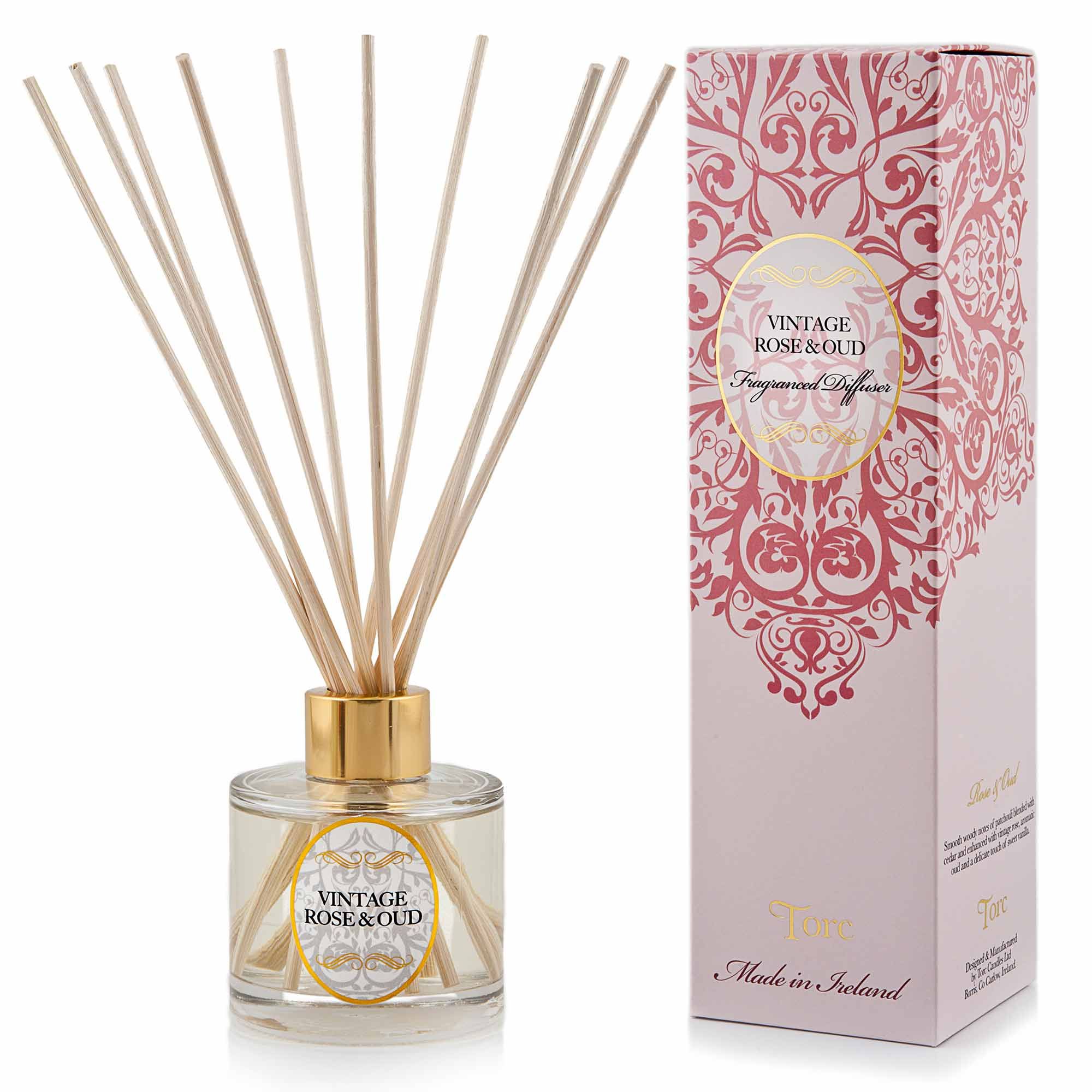 Torc Vintage Rose & Oud Diffuser 100ml Candles & Diffusers Meubles