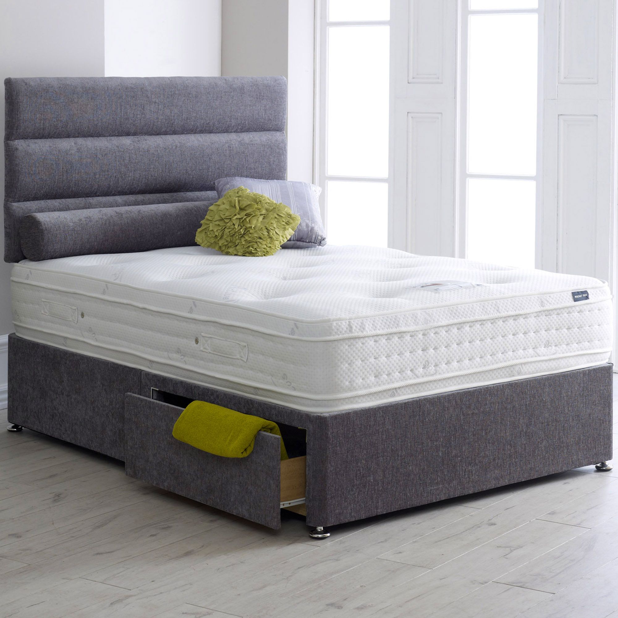 Royale King Mattress & 2 Drawer Divan Set With Headboard Shop Online
