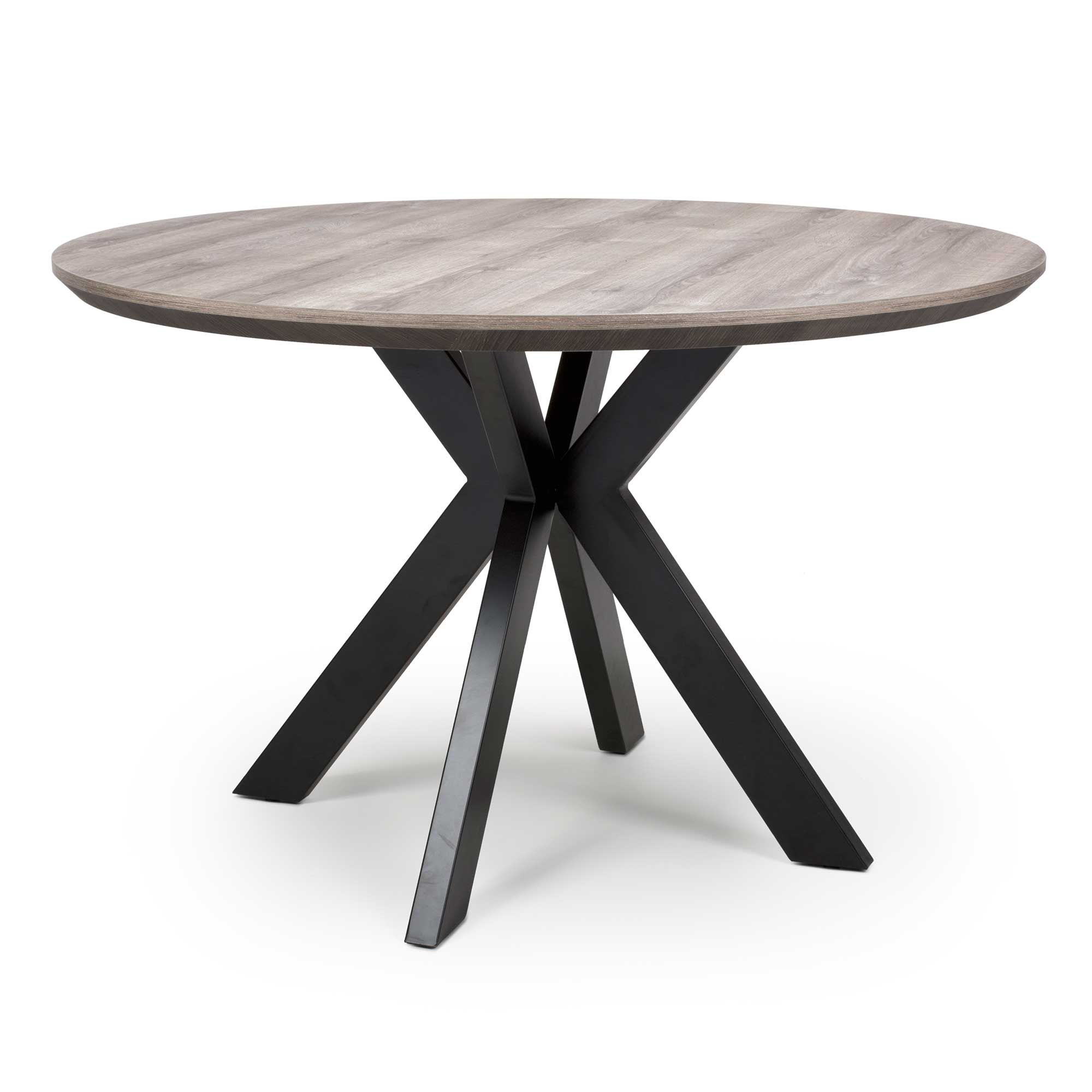 Manhattan 4-6 Person Round Dining Table Grey - Meubles