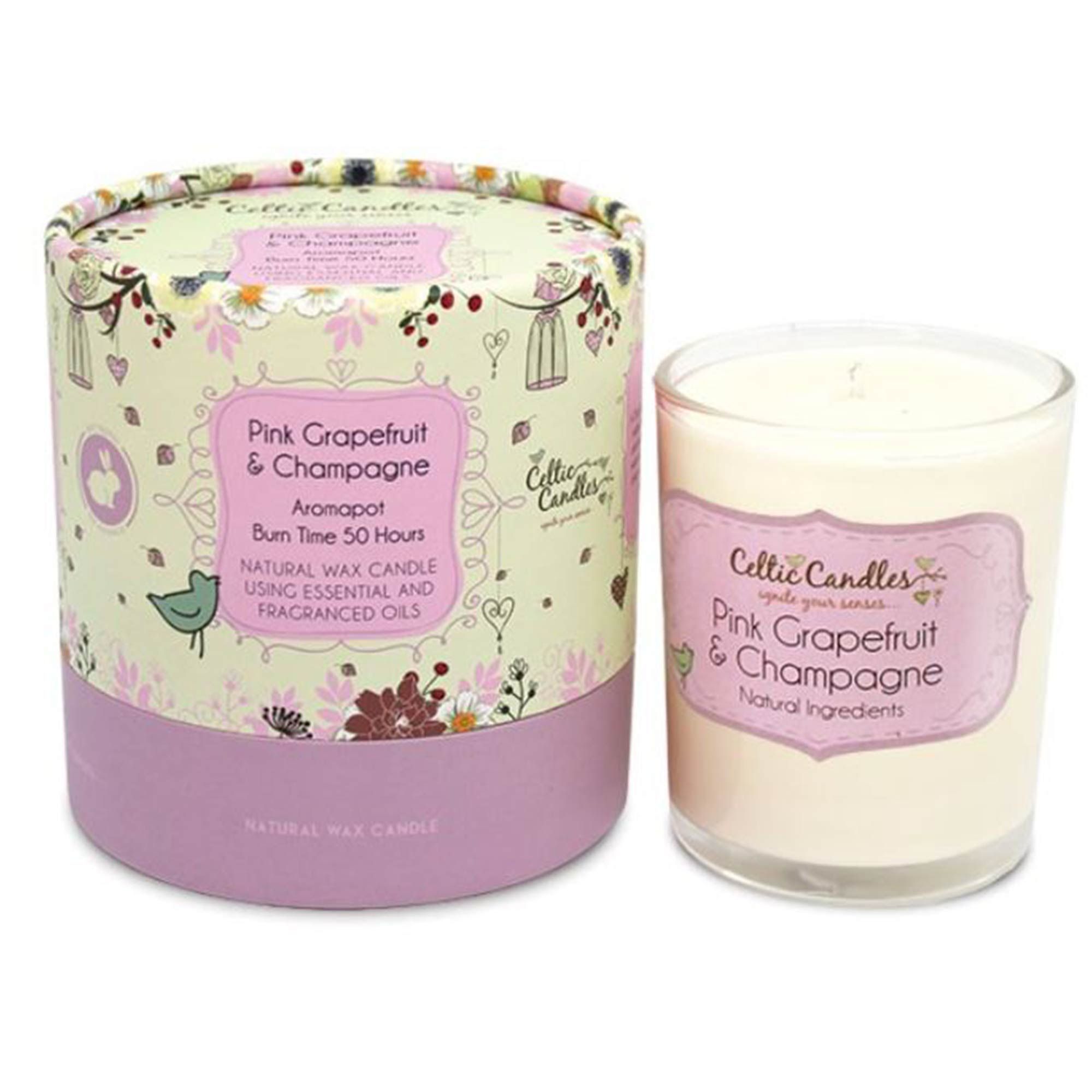 Celtic Candles Classic Pink Grapefruit & Champagne Aromapot Tumbler