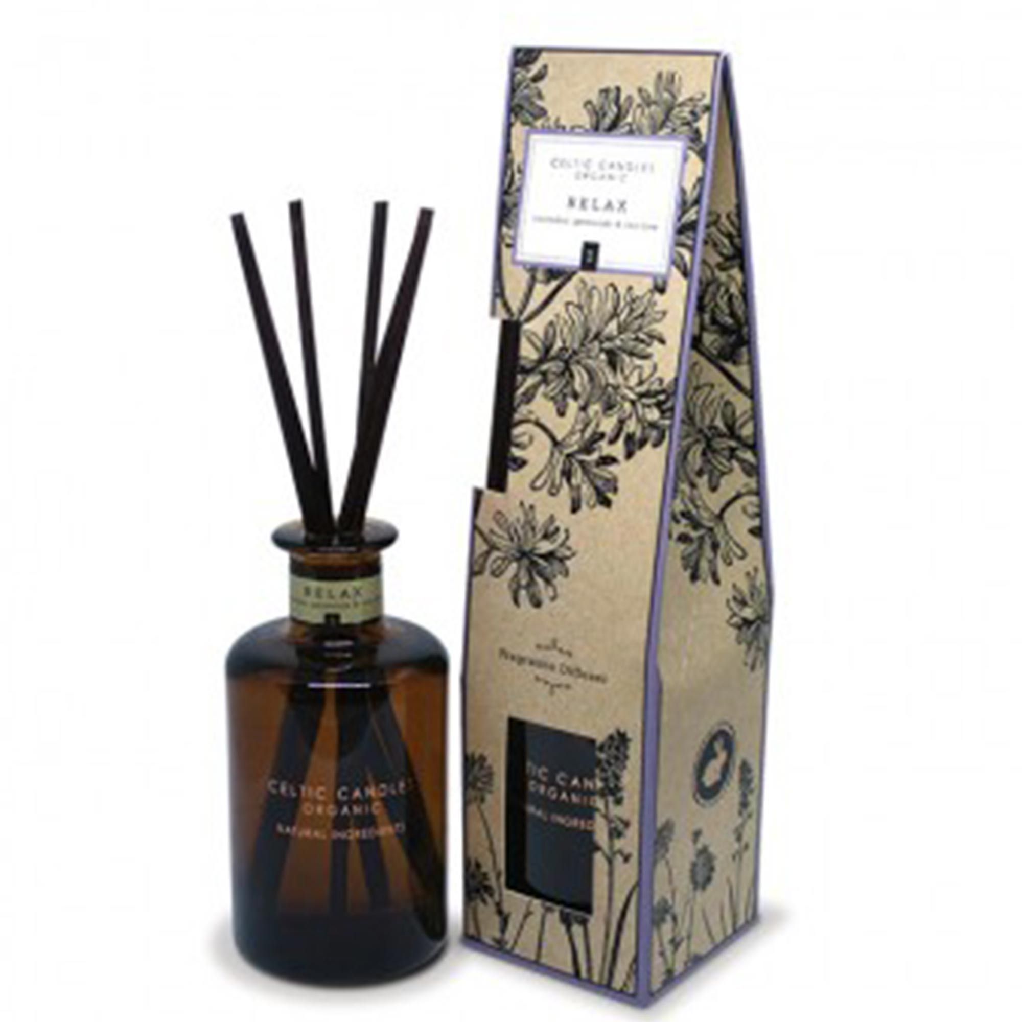 Celtic Candles Organic Relax Lavender, Geranium & Tea Tree Diffuser ...