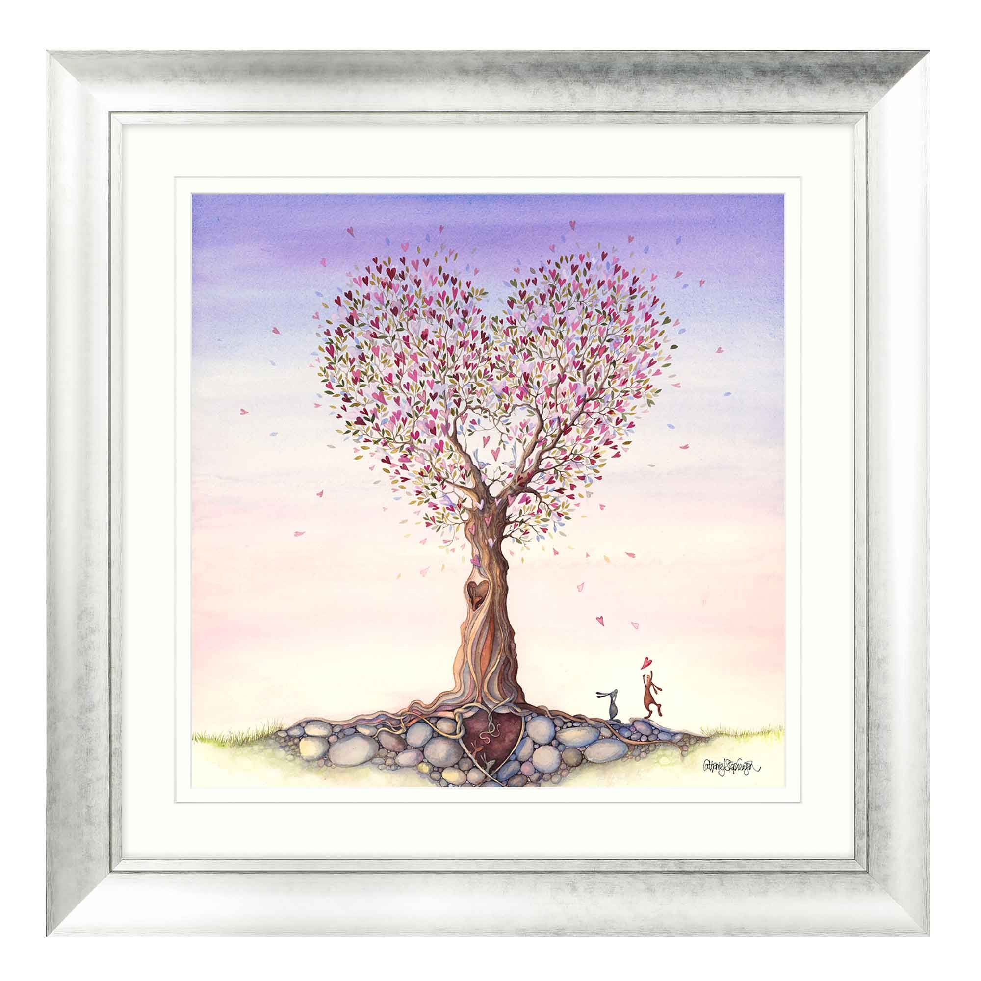 Artko Love Tree cm X cm Picture By Catherine J Stephenson Silver Frame Pictures Wall Art Meubles
