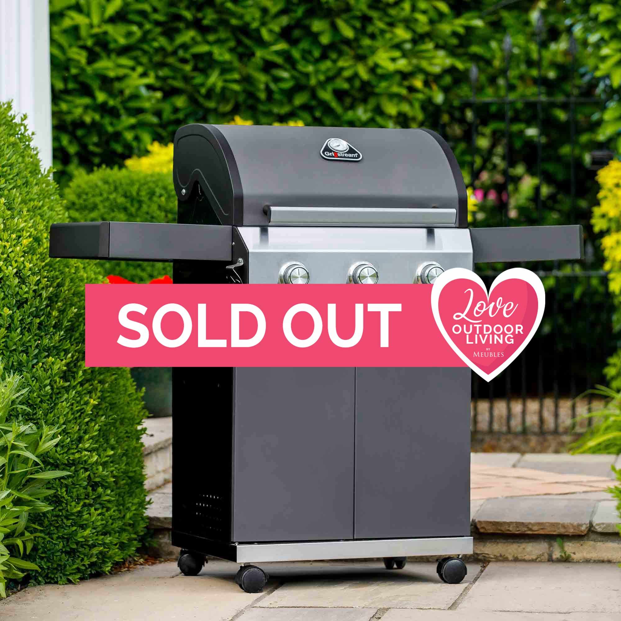 Grillstream Classic 3 Hybrid Burner Barbecue Matt Grey Meubles