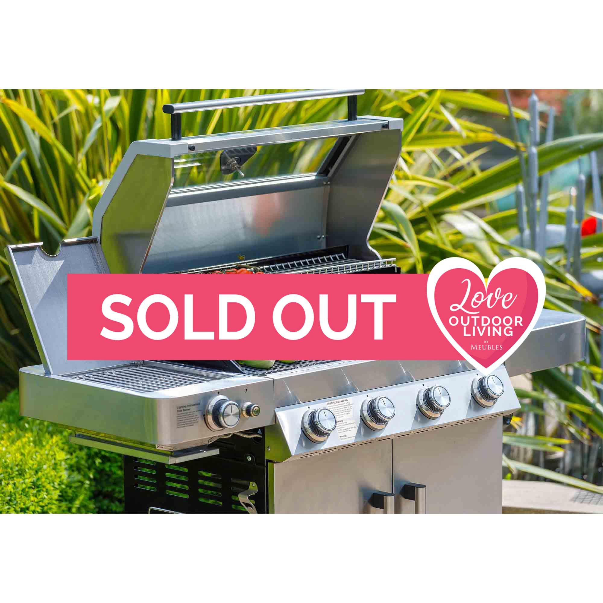 Grillstream Gourmet 4 Hybrid Burner Barbecue With Steak Shelf Stainless