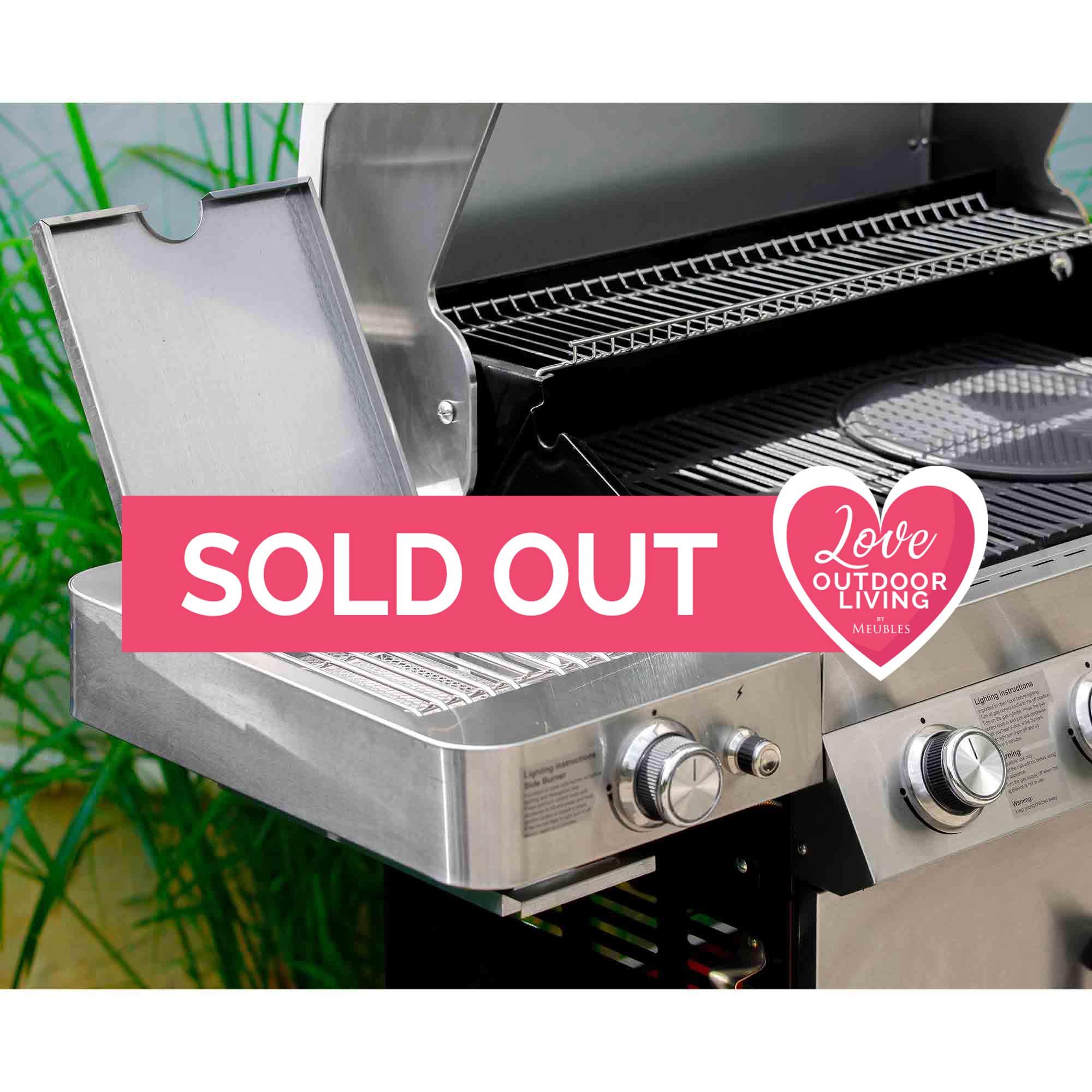 Grillstream Gourmet 4 Hybrid Burner Barbecue With Steak Shelf Stainless