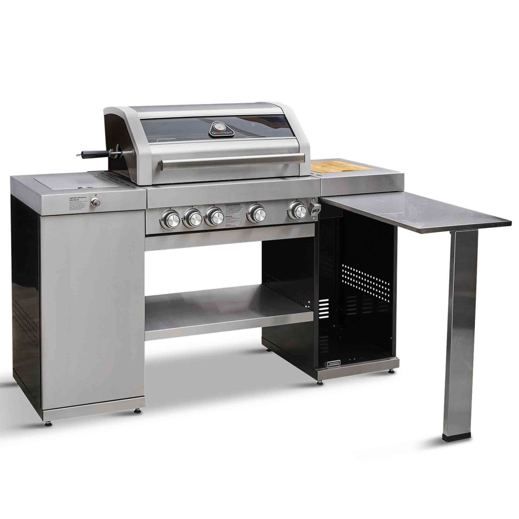 Grillstream Island Ultimate 4 Hybrid Burner Barbecue Stainless Steel
