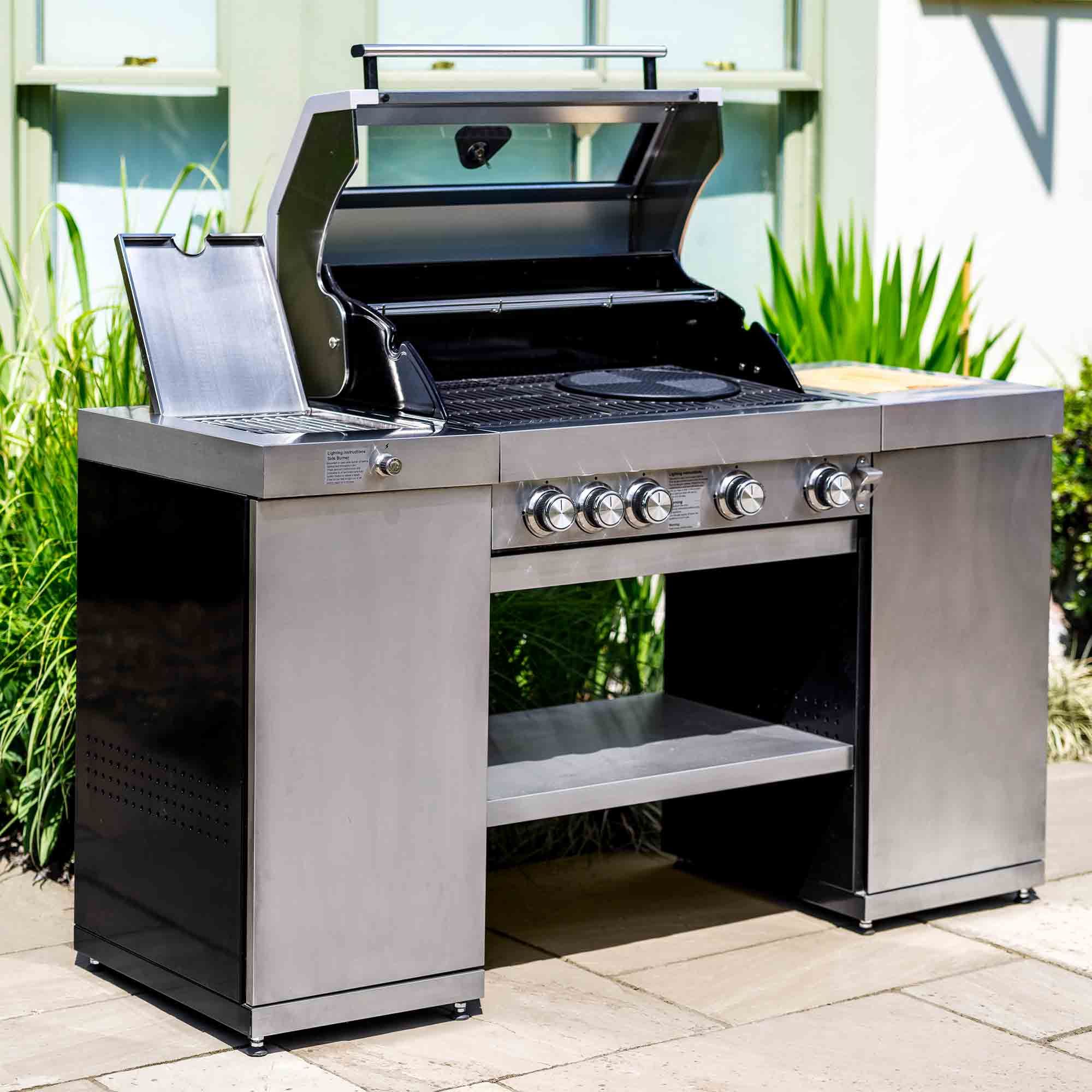 Grillstream Island Ultimate 4 Hybrid Burner Barbecue Stainless Steel