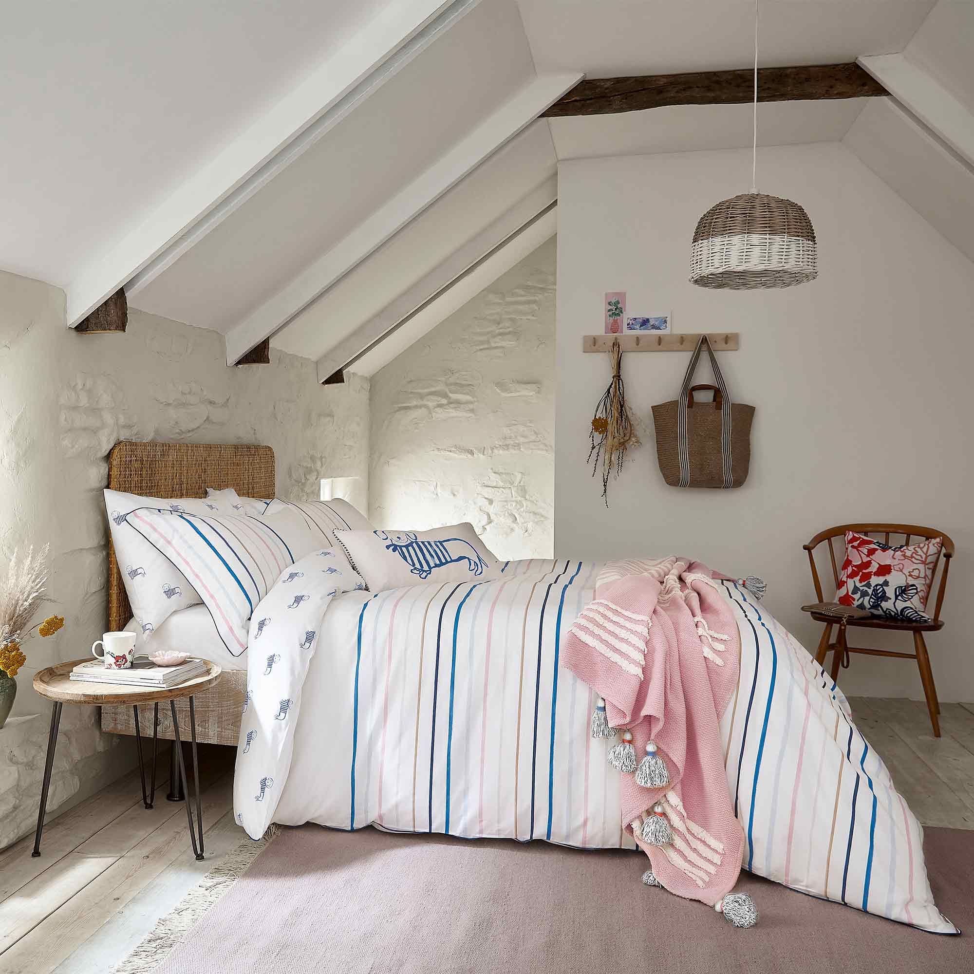 Joules Coastal Stripe Reversible Duvet Cover Set Chalk Duvet Covers Meubles