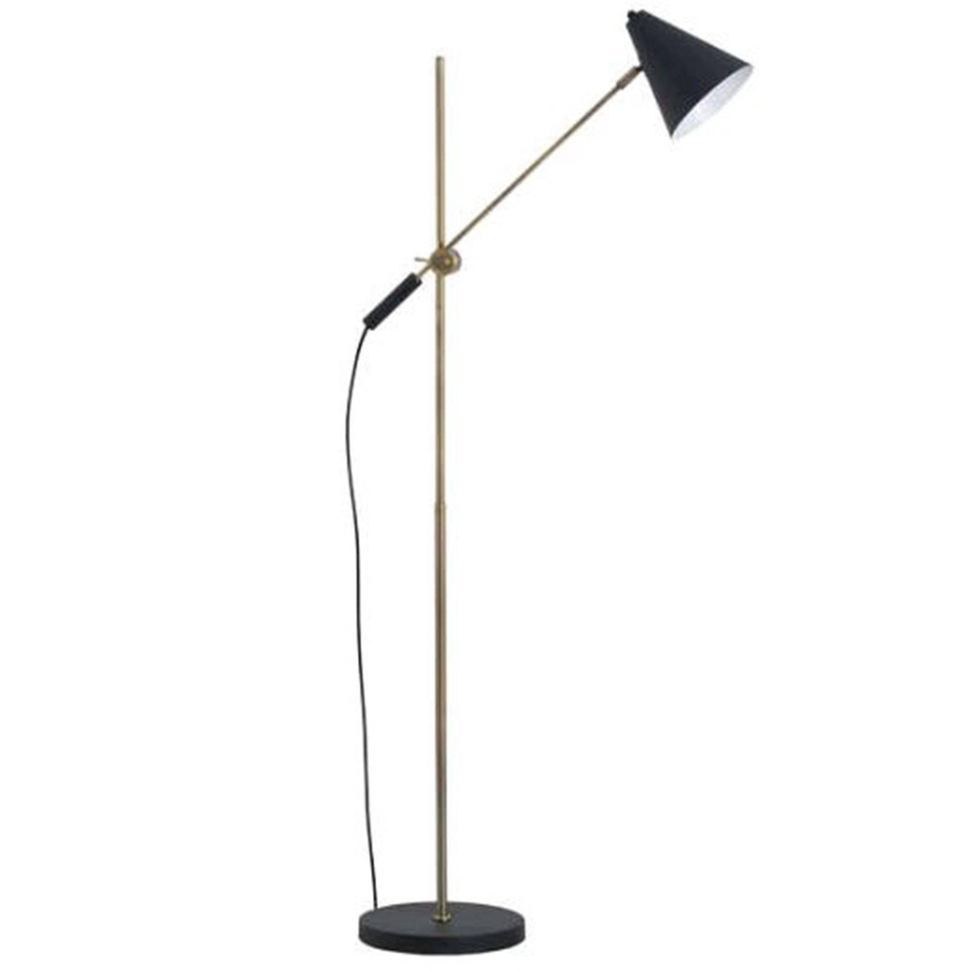 Hill Interiors Amy Brass Adjustable Floor Lamp Black Lamps Meubles Hill Interiors Amy Brass Adjustable, Adjustable Floor Lamp