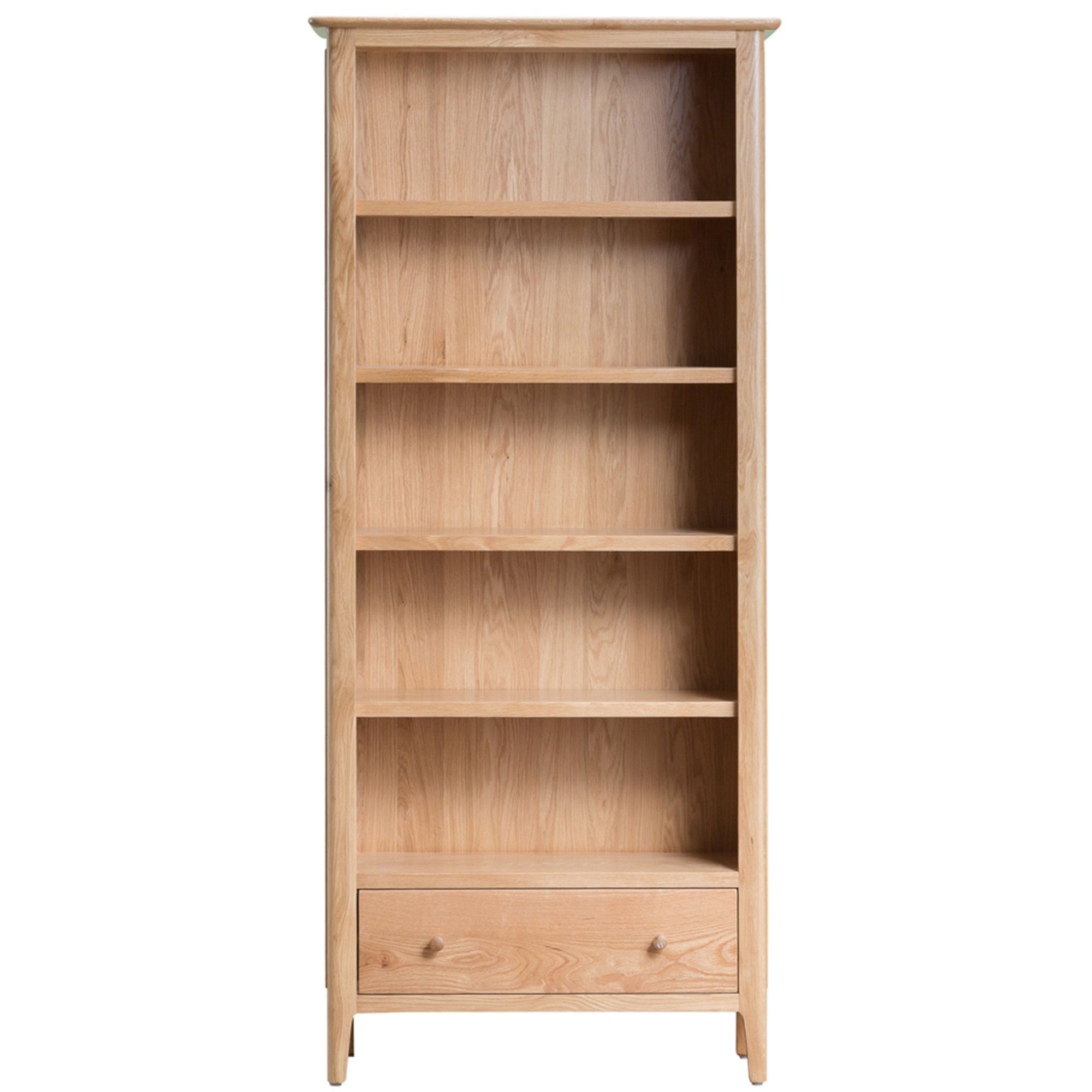 Alford 1 Drawer Large Bookcase Light Oak Bookcases & Bookshelves