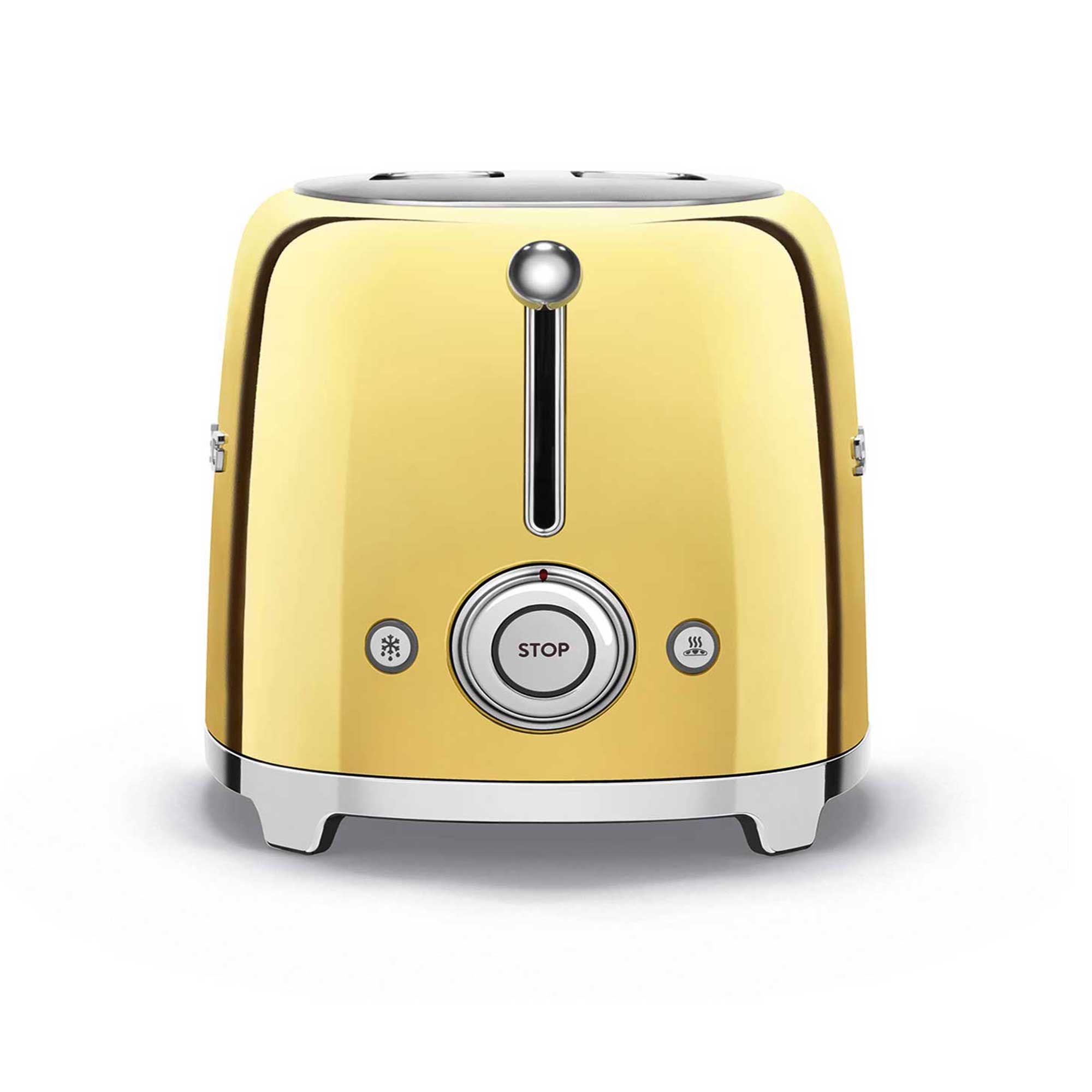 Smeg SMEG 2 Slice Toaster Gold Toasters Meubles