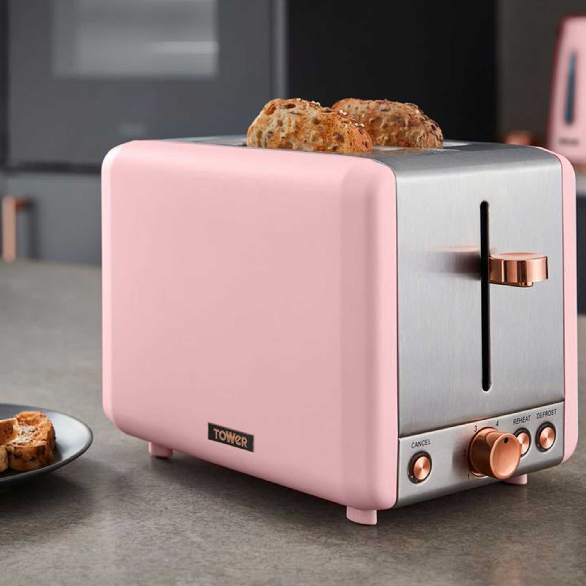 Tower Cavaletto 2 Slice Toaster Pink Toasters Meubles