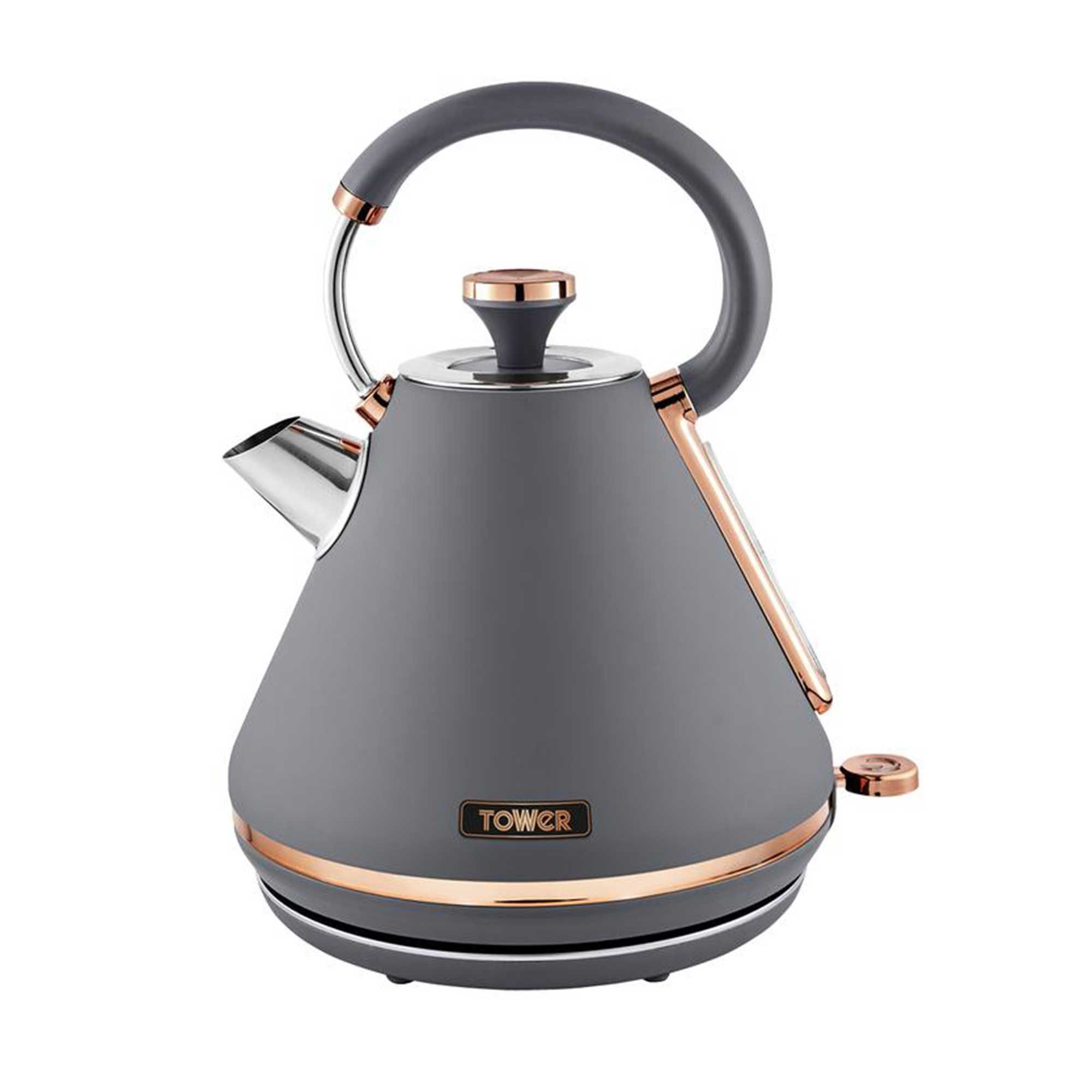 Tower Cavaletto 1.7L Pyramid Kettle Grey Kettles Meubles