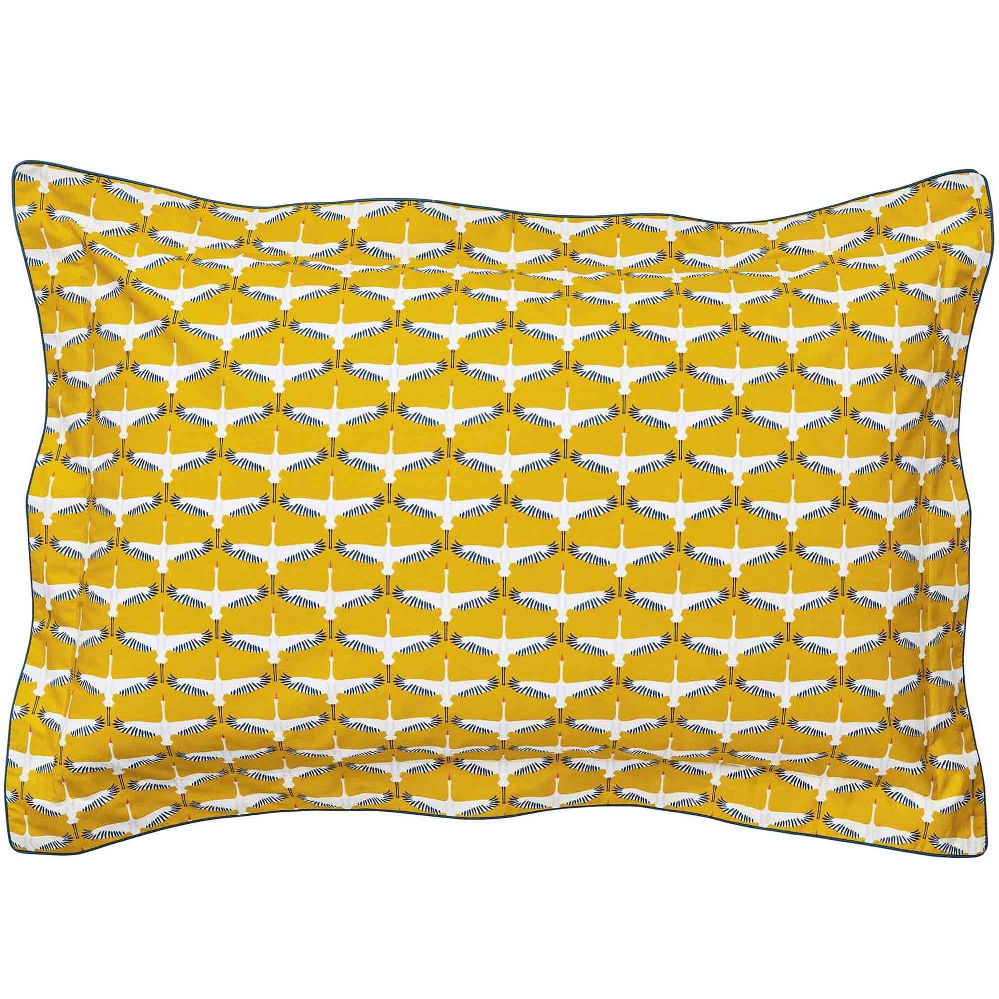 Joules Heron Geo Reversible Double Duvet Cover Set Antique Gold Meubles