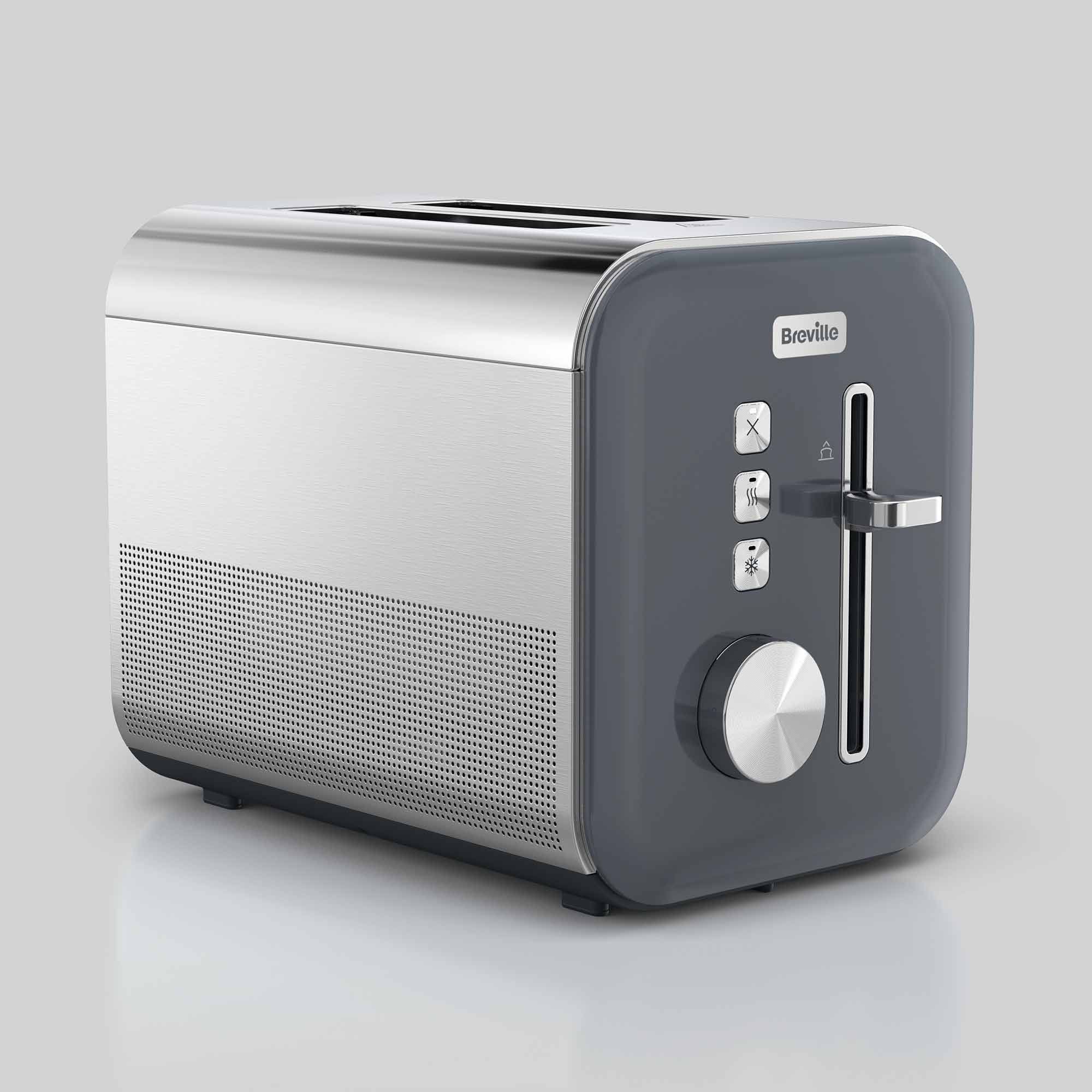 Breville HighGloss 2 Slice Toaster Grey Toasters Meubles