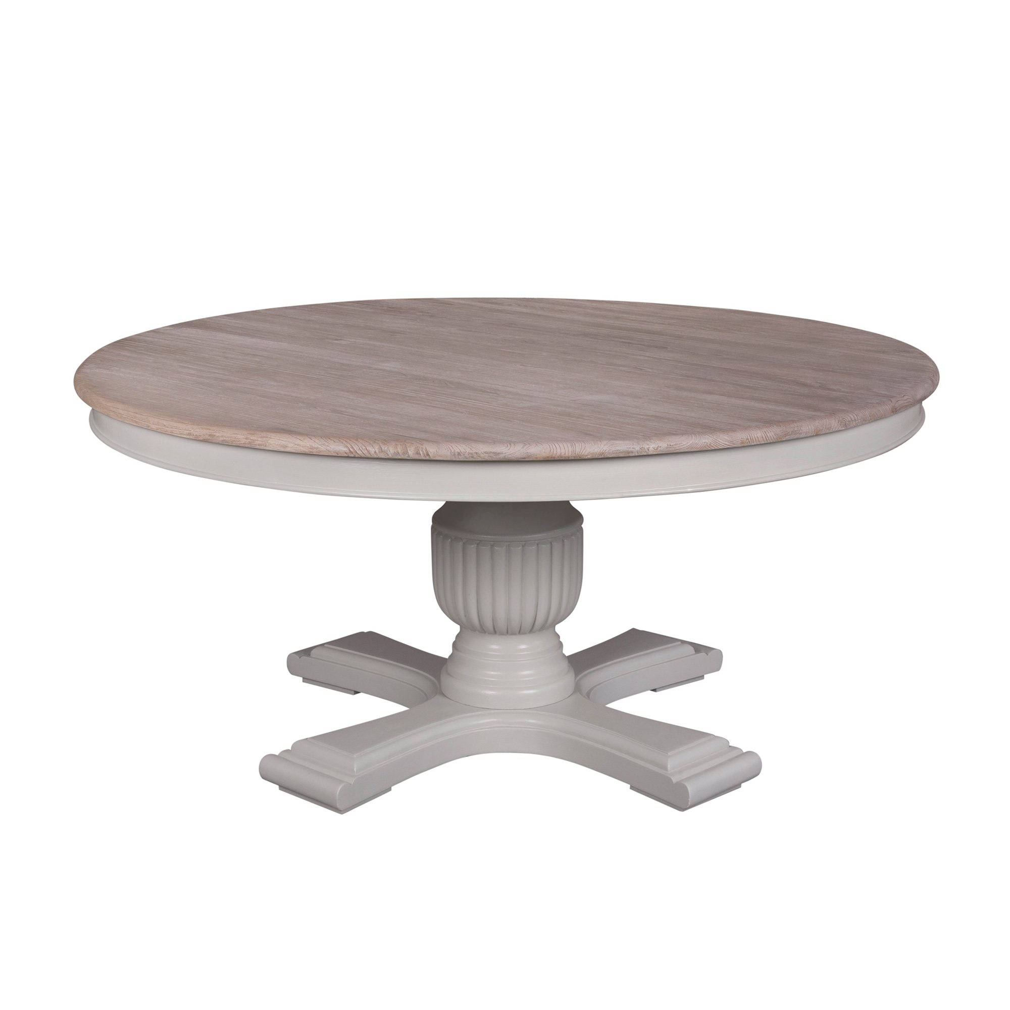 Georgia 6 Person Round Dining Table Grey & Oak - Meubles