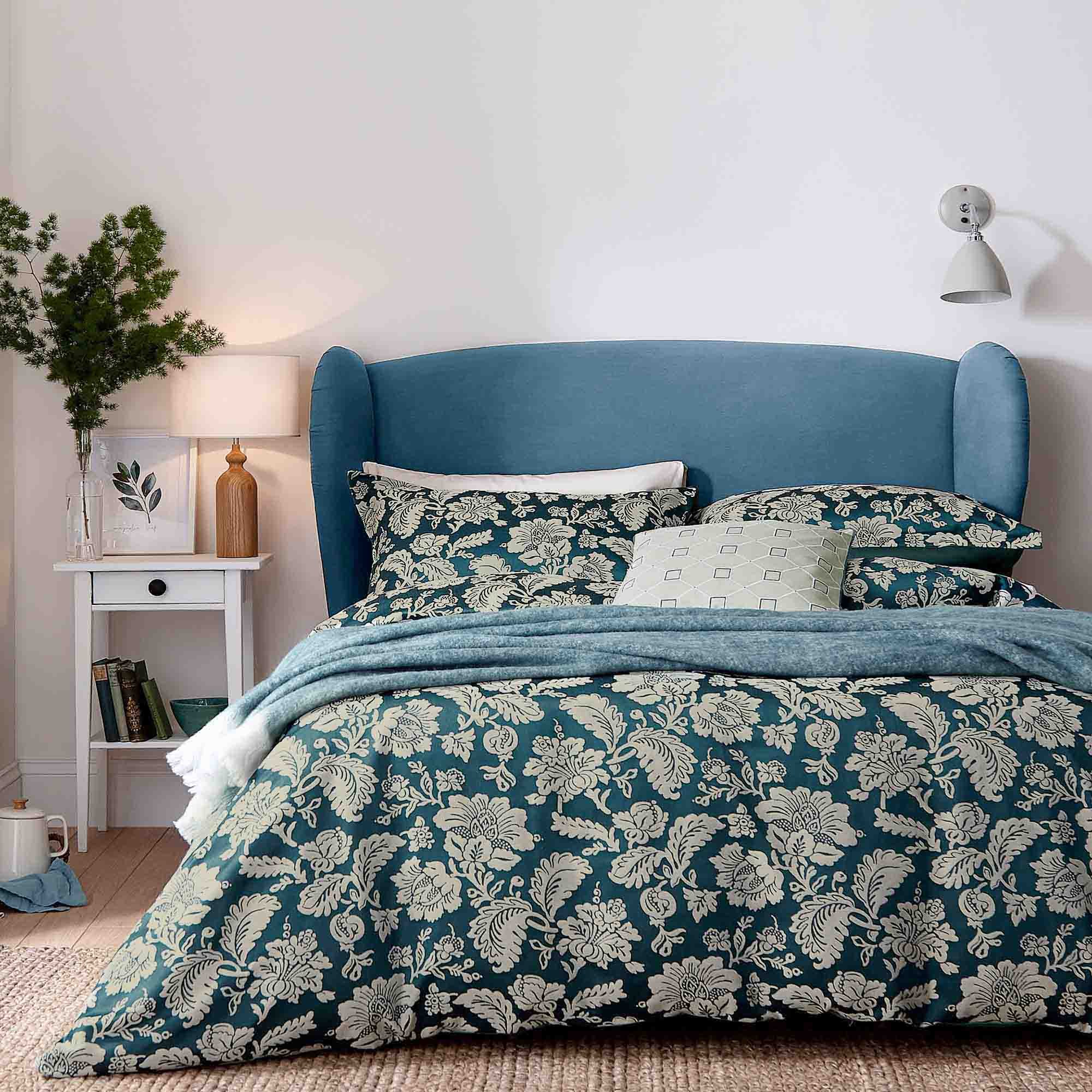 Sanderson Hepworth Super King Duvet Cover Teal Meubles