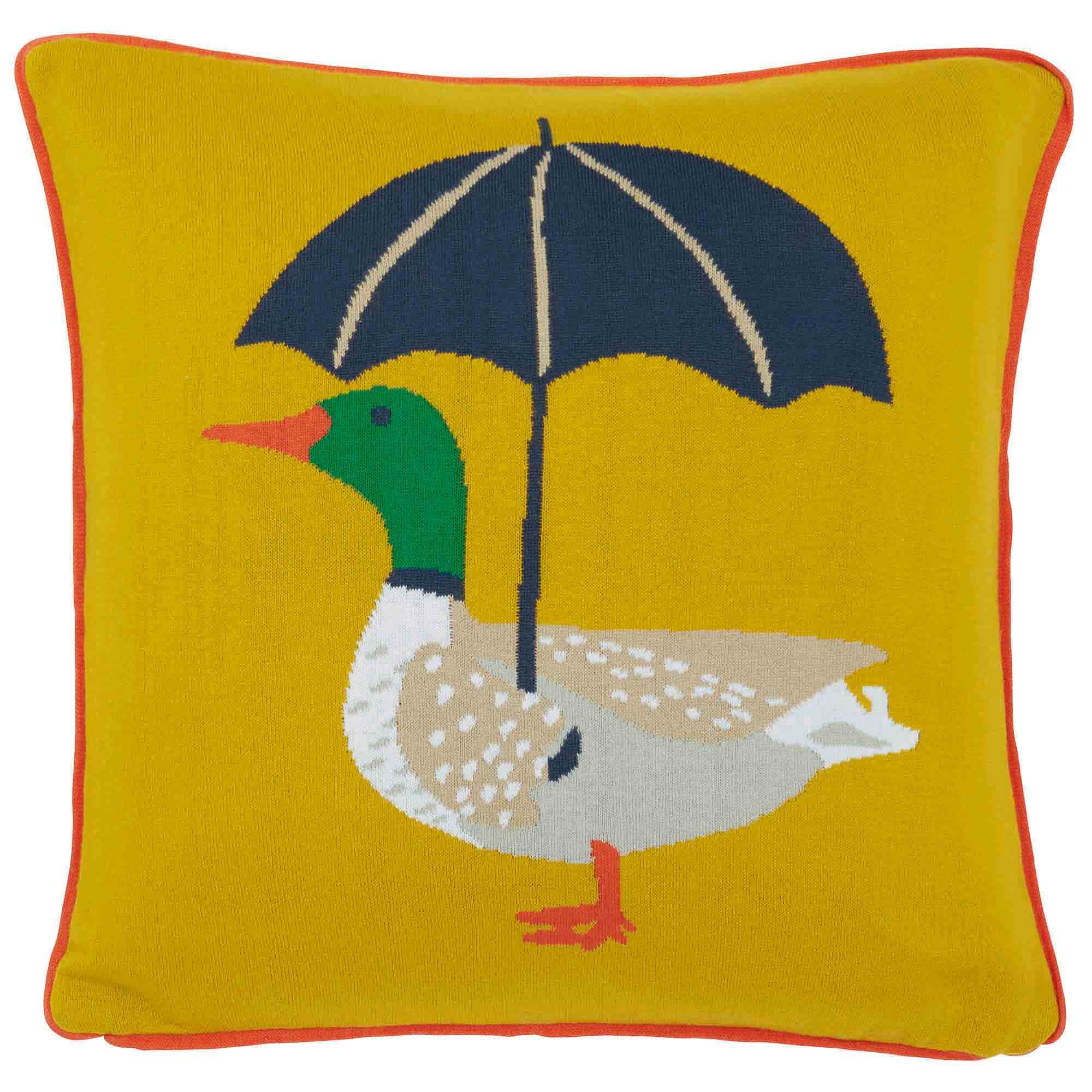 Joules Ducks March Cushion 45cm x 45cm Gold Meubles