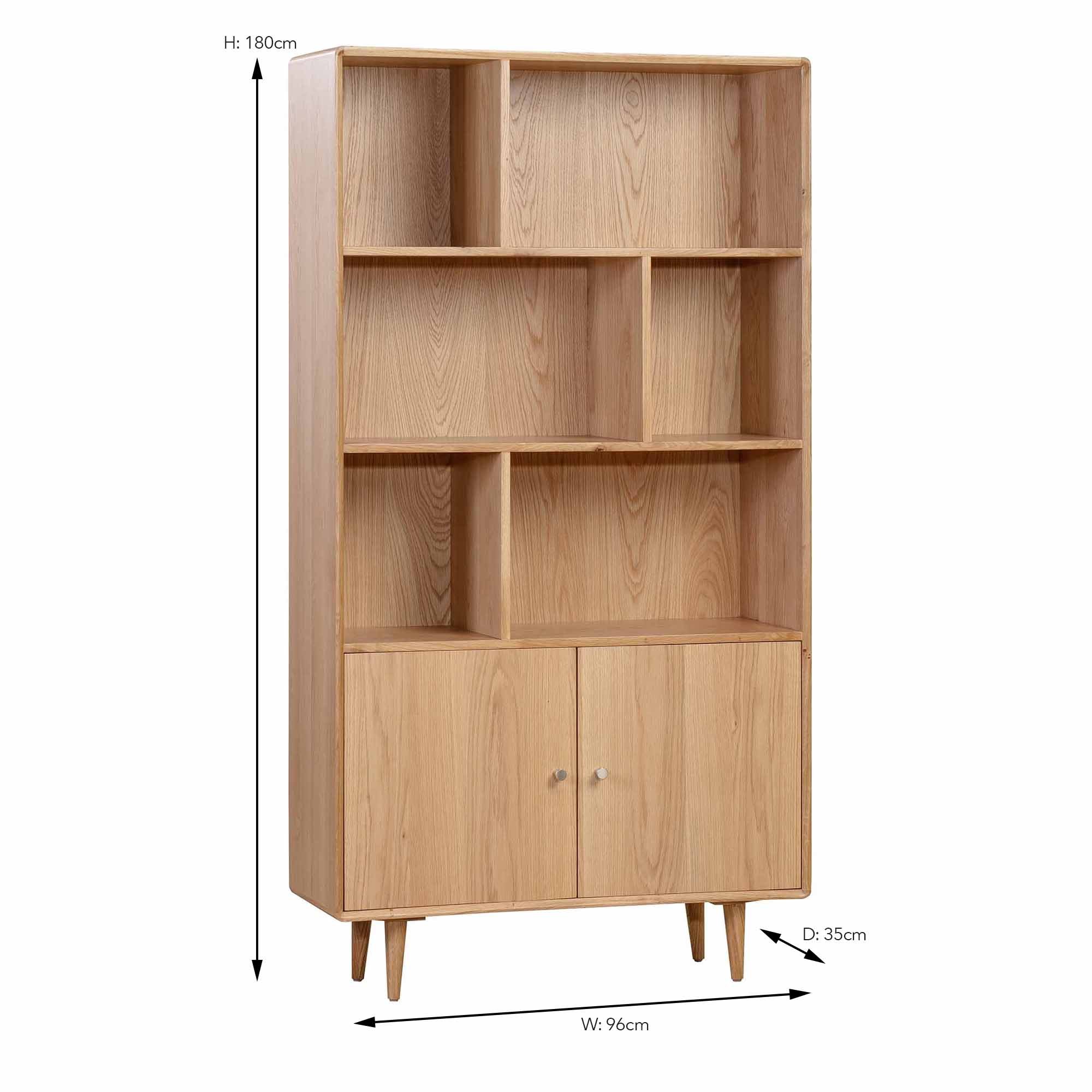 Jenson Low Bookcase Light Oak Meubles