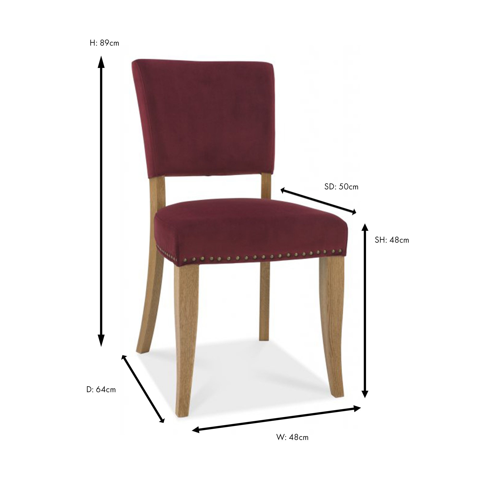 Khan Dining Chair Fabric Grey Meubles