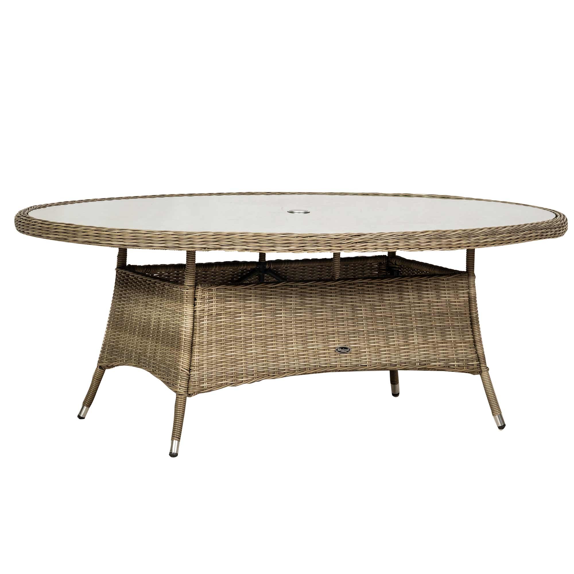 Royalcraft Wentworth 6 Person Oval Outdoor Dining Set With Imperial Ch ...