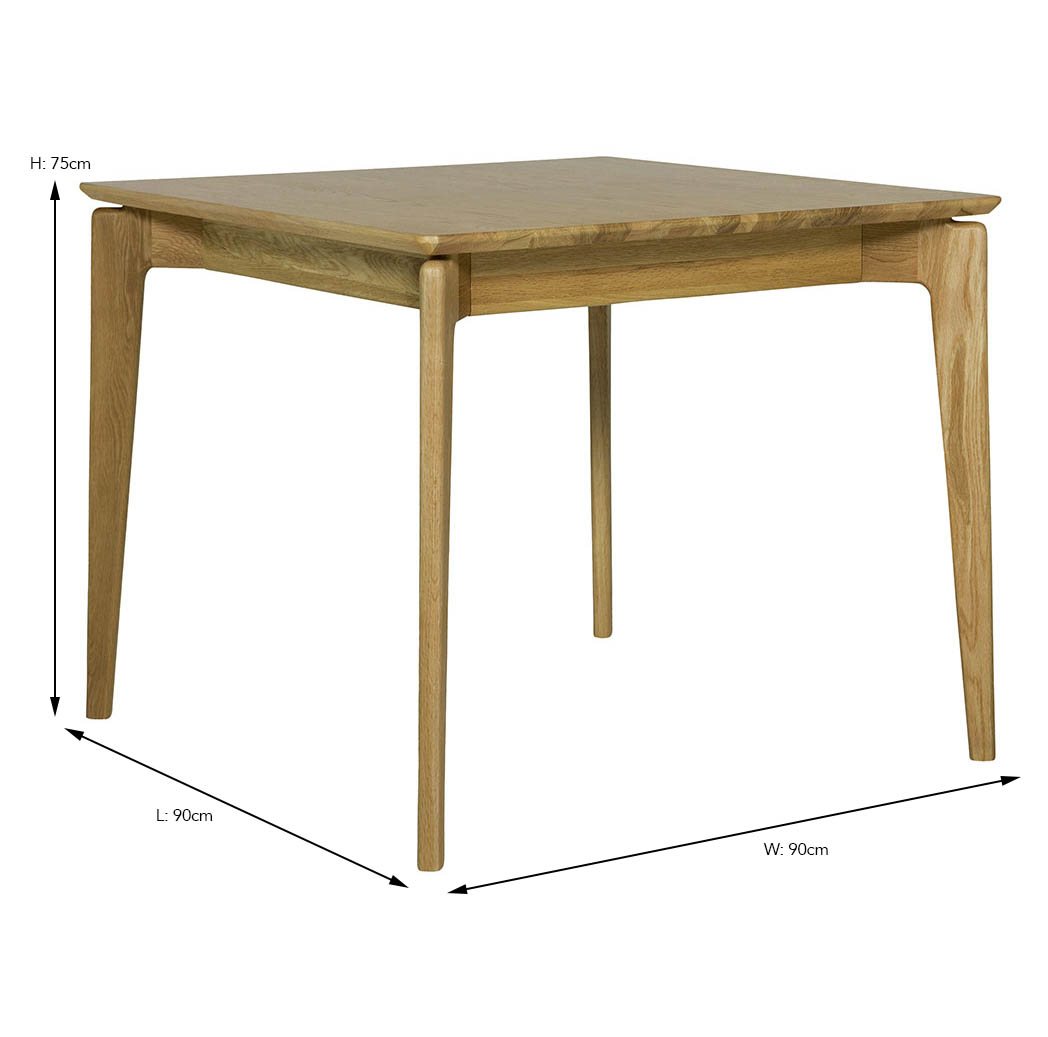 Alex 4 Square Person Dining Table Oak - Meubles