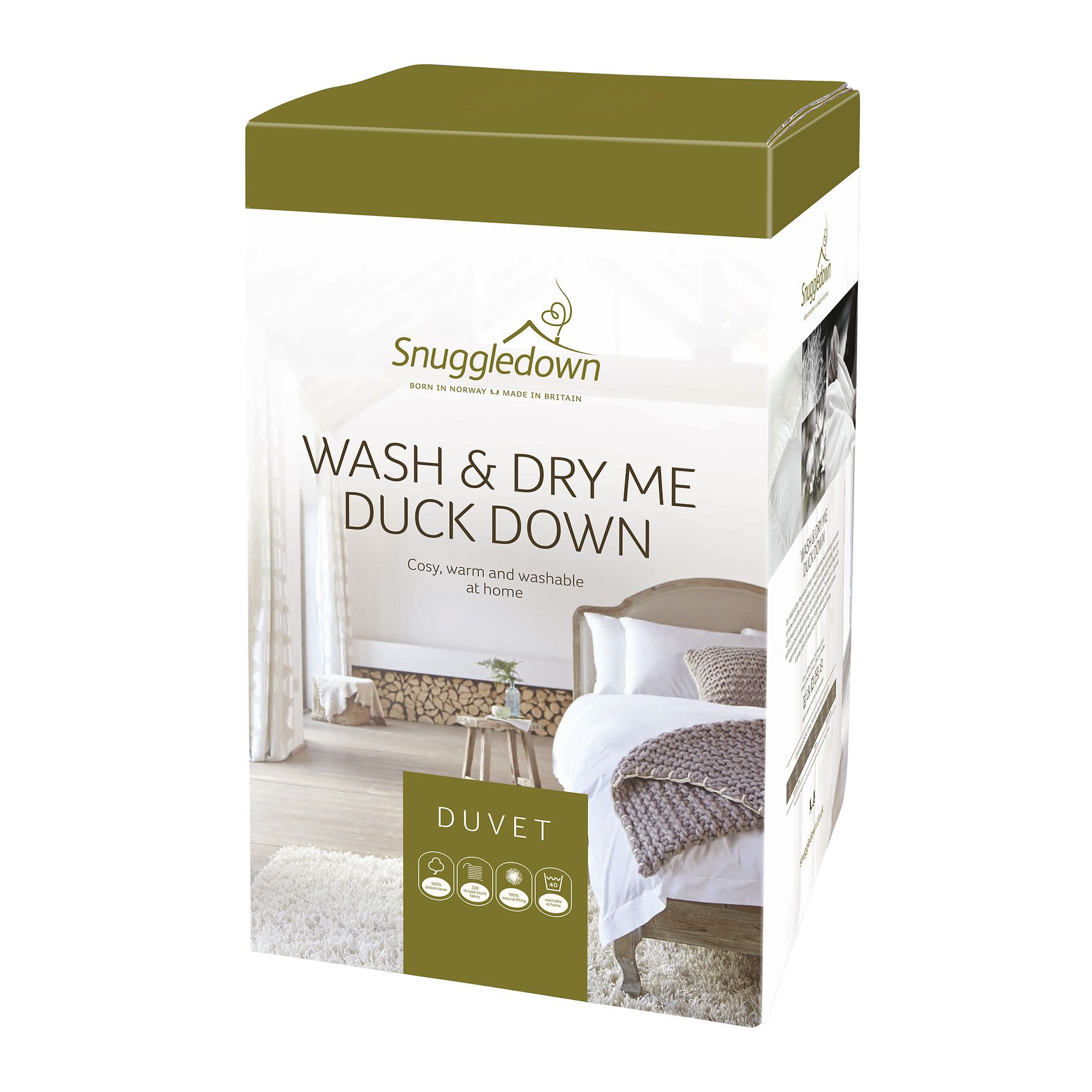 Snuggledown Wash Dry Me Duck Down Double Duvet 13 5 Tog Duvets