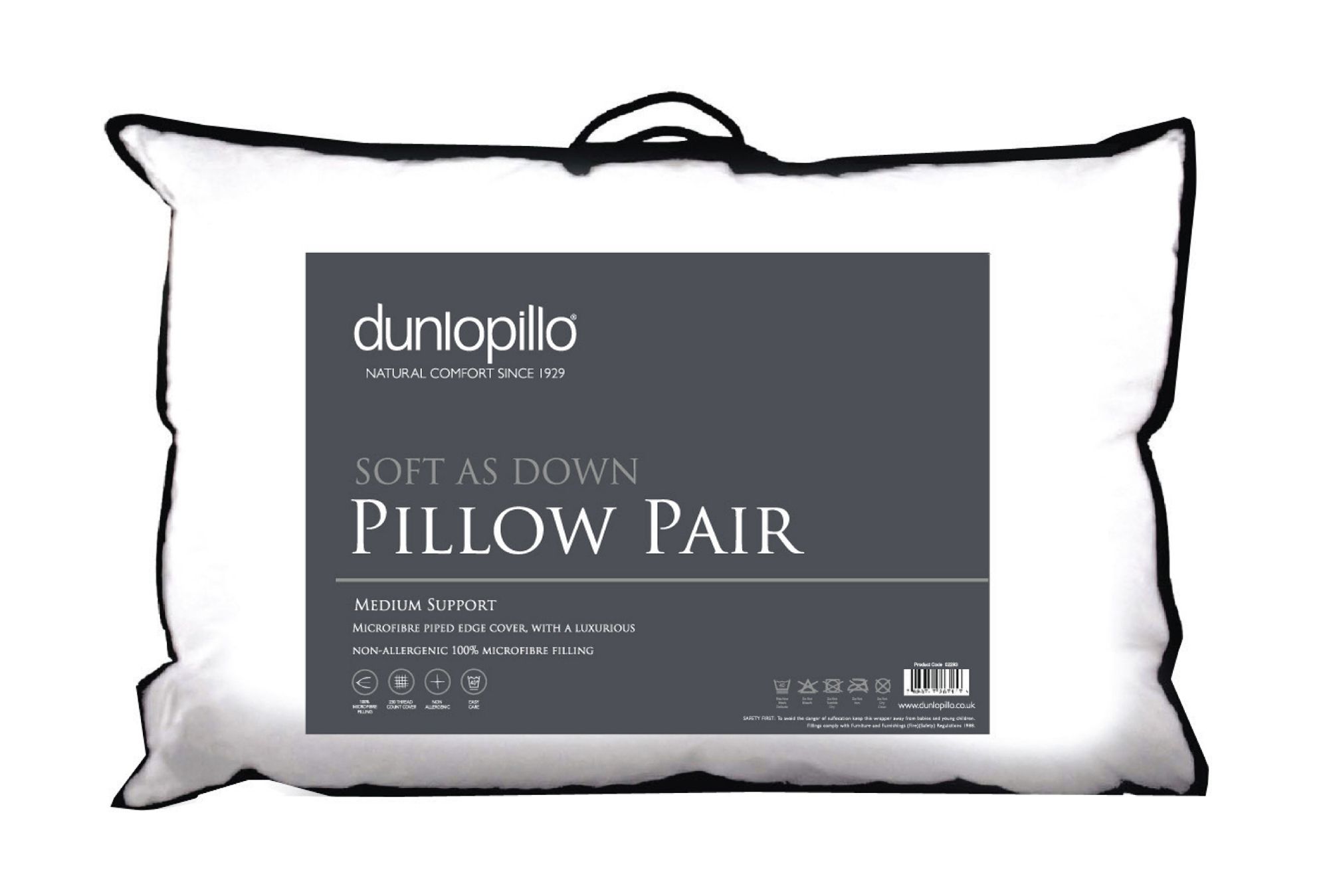 Dunlopillo ‘’Soft as Down’’ Pillow Pair Duvets & Pillows Meubles