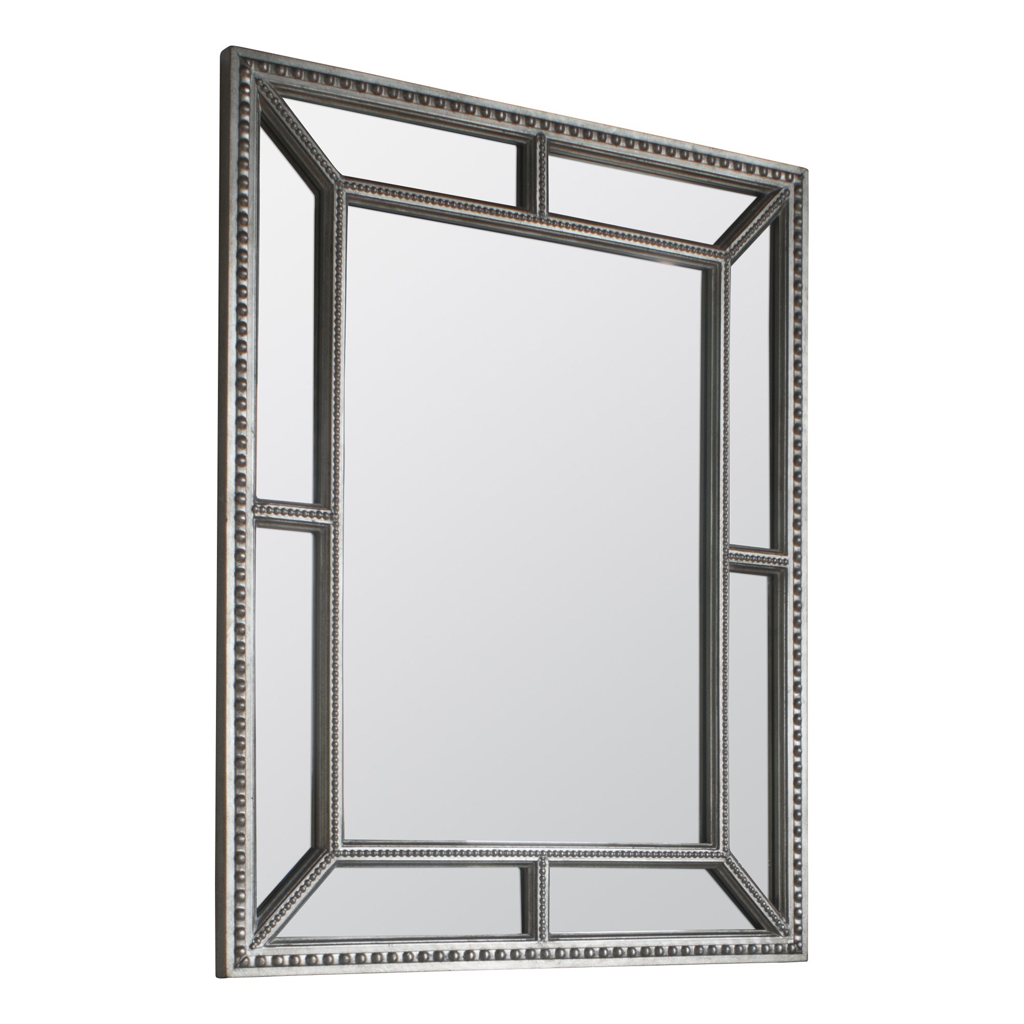 Gallery Lawson Wall Rectangular Mirror Pewter Meubles