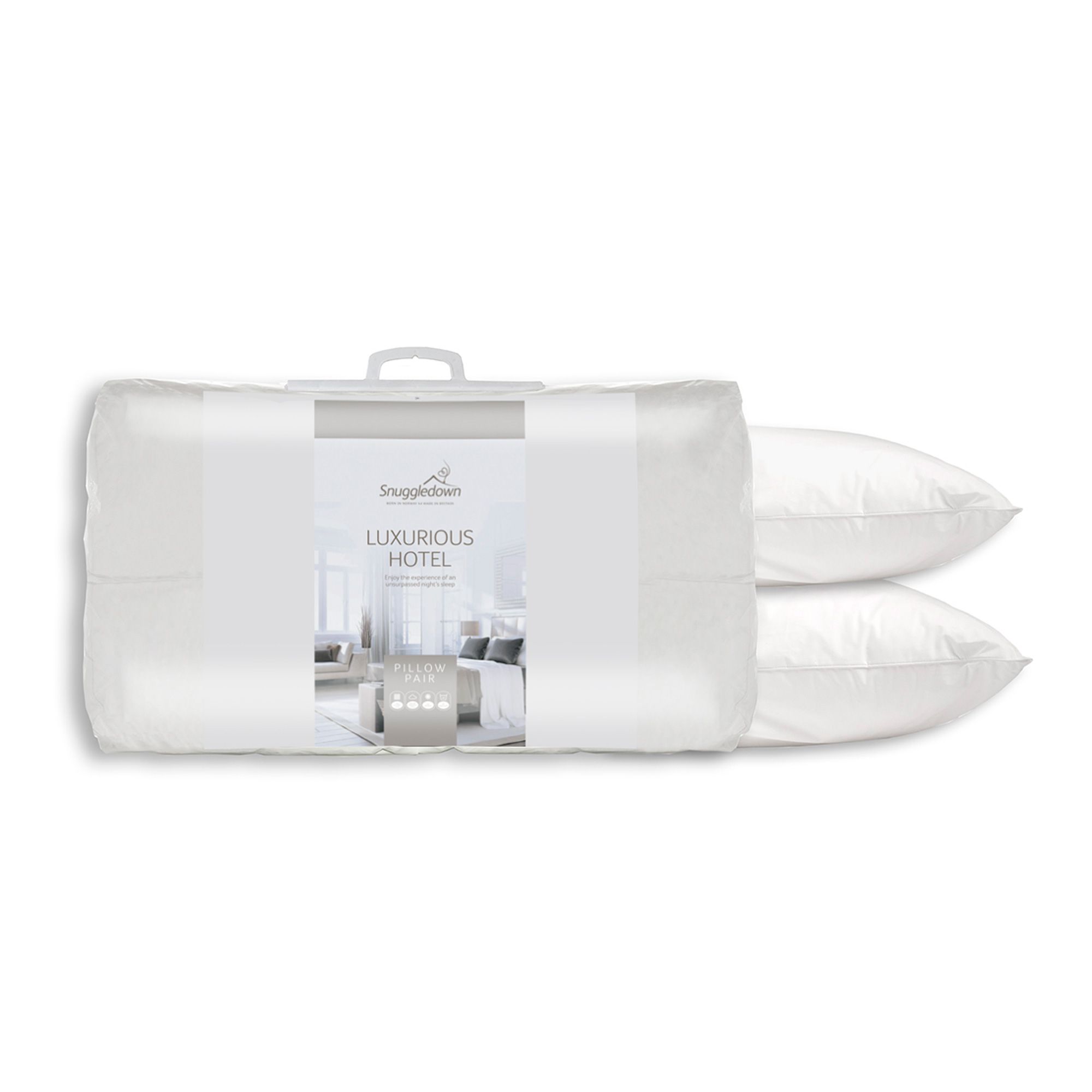 Snuggledown Luxury Hotel Hollowfibre Pillow Pair Duvets & Pillows