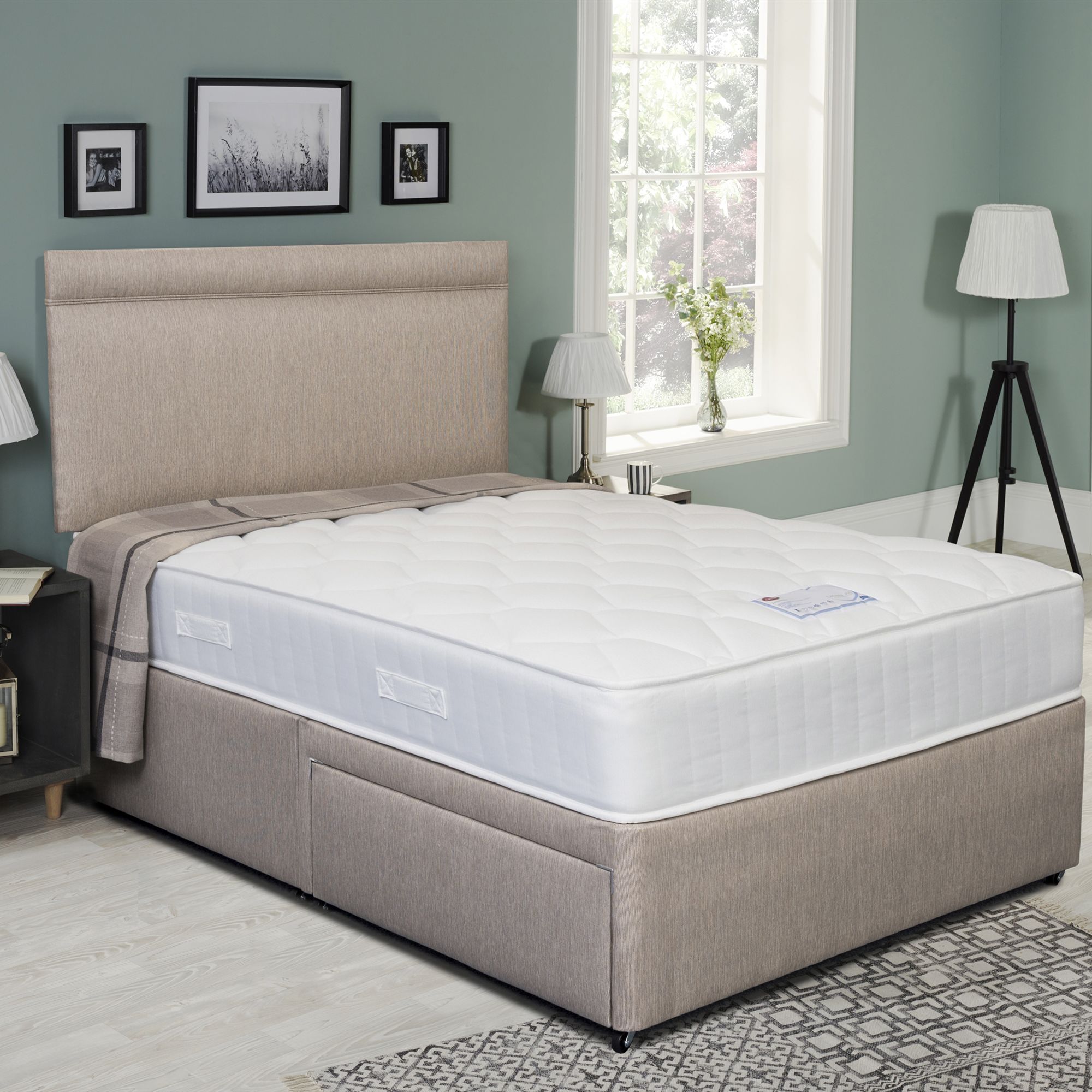 Sweet Dreams Ambleside Easycare Double (135cm) Platform Top 2 Drawer