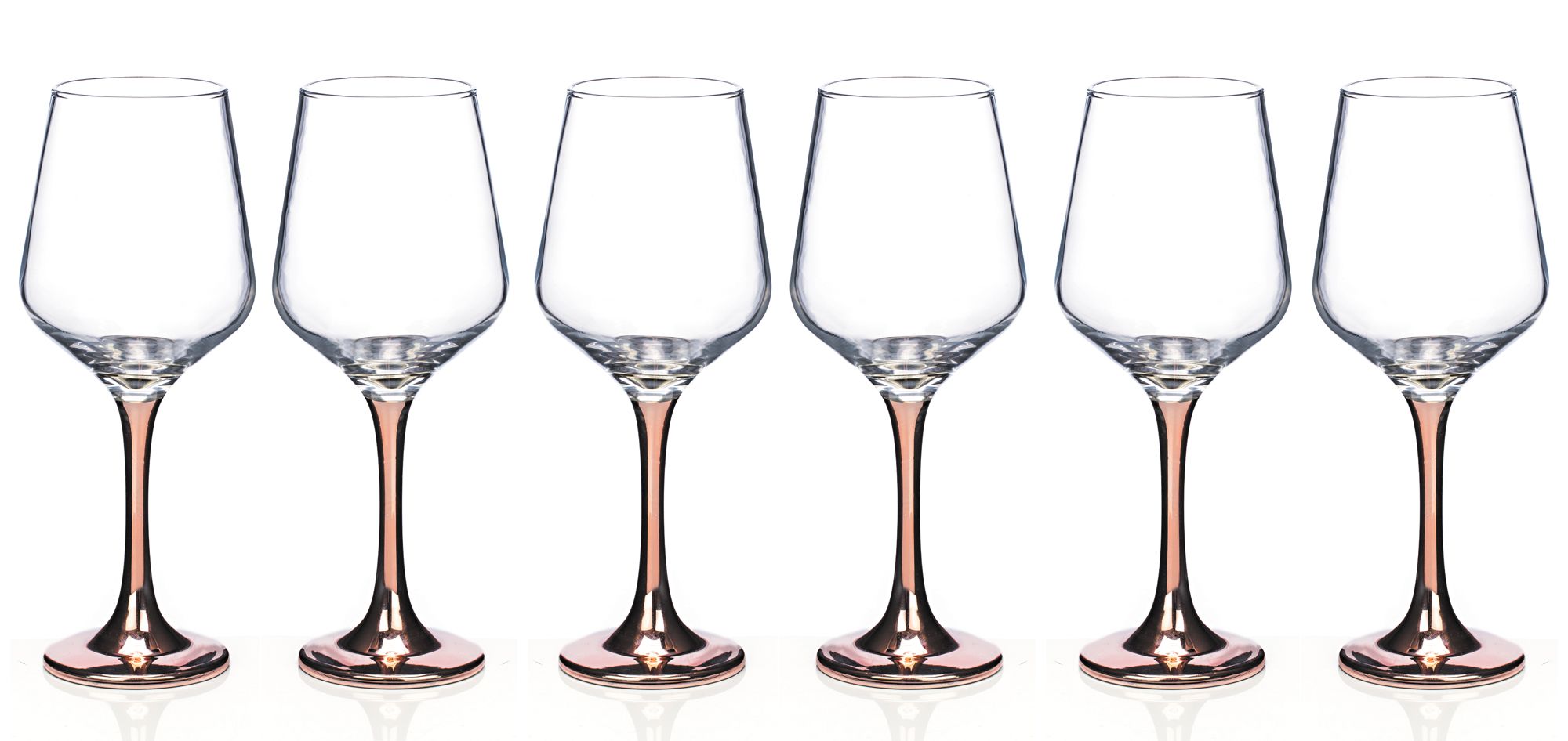 Newgrange Living Rose Gold Wine Glasses Set of 6 Glasses & Glassware