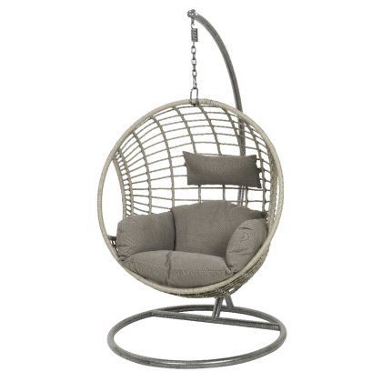 London Hanging Outdoor Egg Chair Grey