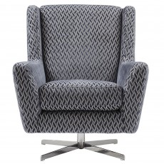 Solna Swivel Accent Chair Fabric Hem