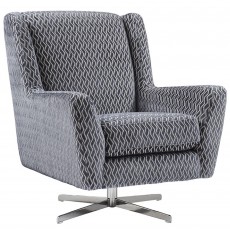 Solna Swivel Accent Chair Fabric Hem