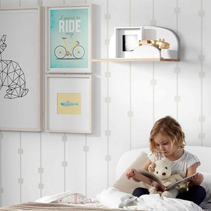 Kiddy Wall Shelf 45cm White