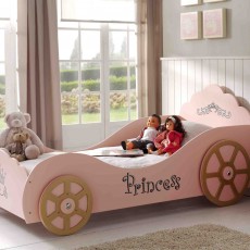 Princess Pinky Single (90cm) Car Bed Pink