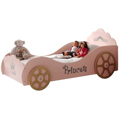 Princess Pinky Single (90cm) Car Bed Pink