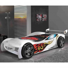 Le Mans Single (90cm) Car Bed White