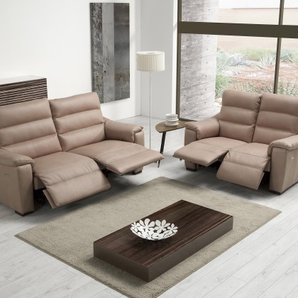 Marina 3 Seater Sofa With 1 Recliner LHF Leather Category B