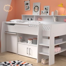 Swan Midsleeper Bedroom System White