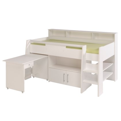 Swan Midsleeper Bedroom System White