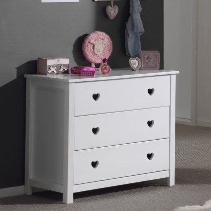 Amori 3 Drawer Chest Of Drawers White