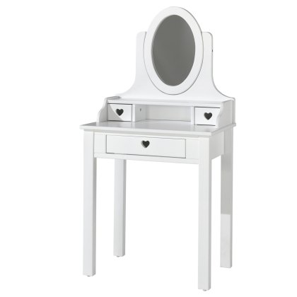 Amori Dressing Table With Vanity Mirror White Amori Dressing Table With Vanity Mirror White