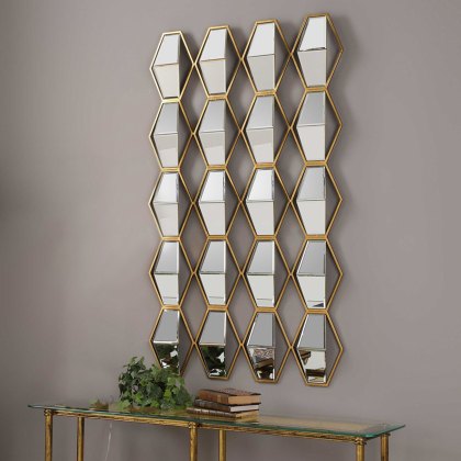 Jillian Mirrored Wall Gold