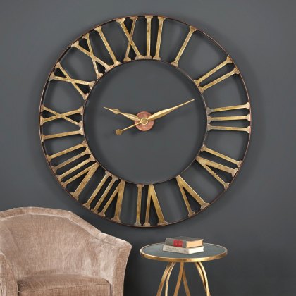 Kaison Clock Antique Brass