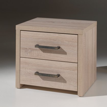 Aline 2 Drawer Bedside Locker Light Oak