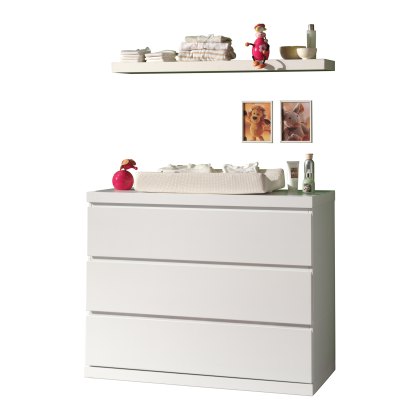 Lara 3 Drawer Chest of Drawers White