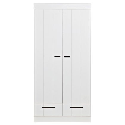 Connect 2 Door & 2 Drawers Wardrobe White Connect 2 Door & 2 Drawers Wardrobe White