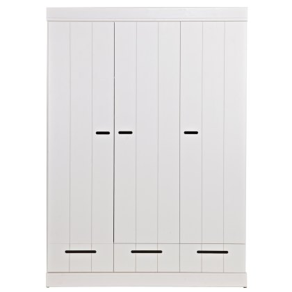 Connect 3 Door & 3 Drawer Wardrobe White Connect 3 Door & 3 Drawer Wardrobe White